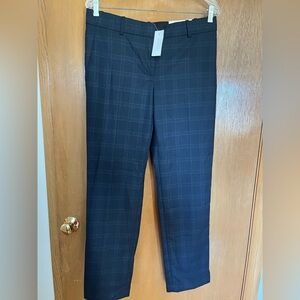 Ann Taylor Black Windowpane Dress Pants
